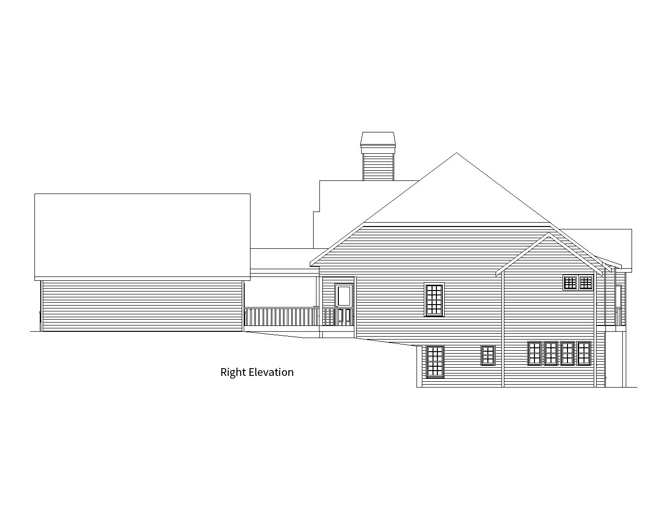 Home Plan Right Elevation of this 2-Bedroom,2292 Sq Ft Plan -163-1057