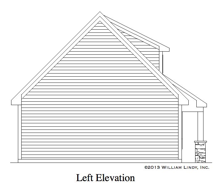 Home Plan Left Elevation of this 0-Bedroom,600 Sq Ft Plan -163-1059