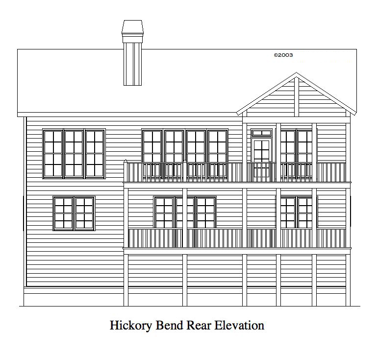 Home Plan Rear Elevation of this 1-Bedroom,1228 Sq Ft Plan -163-1060