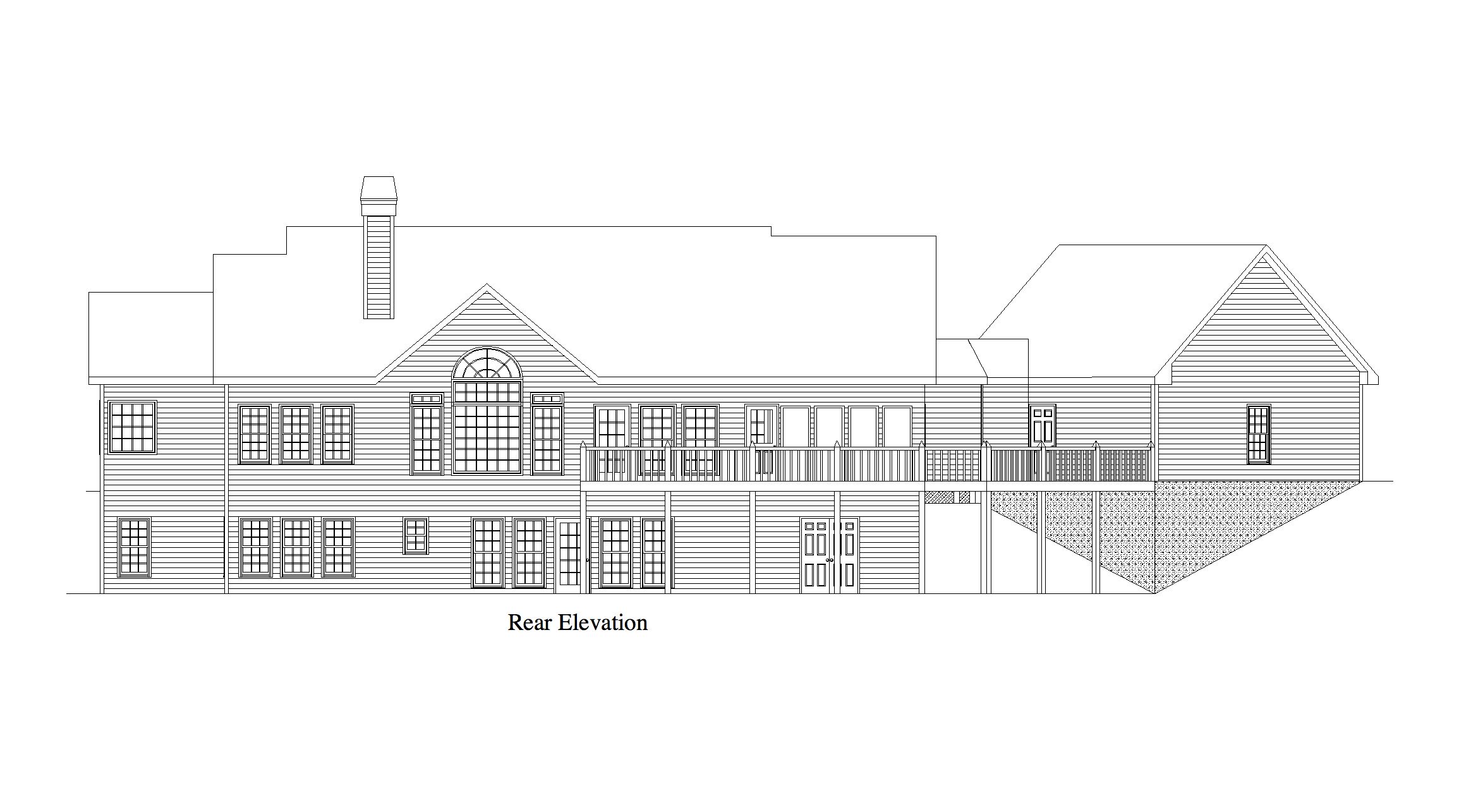 Home Plan Rear Elevation of this 3-Bedroom,1701 Sq Ft Plan -163-1062