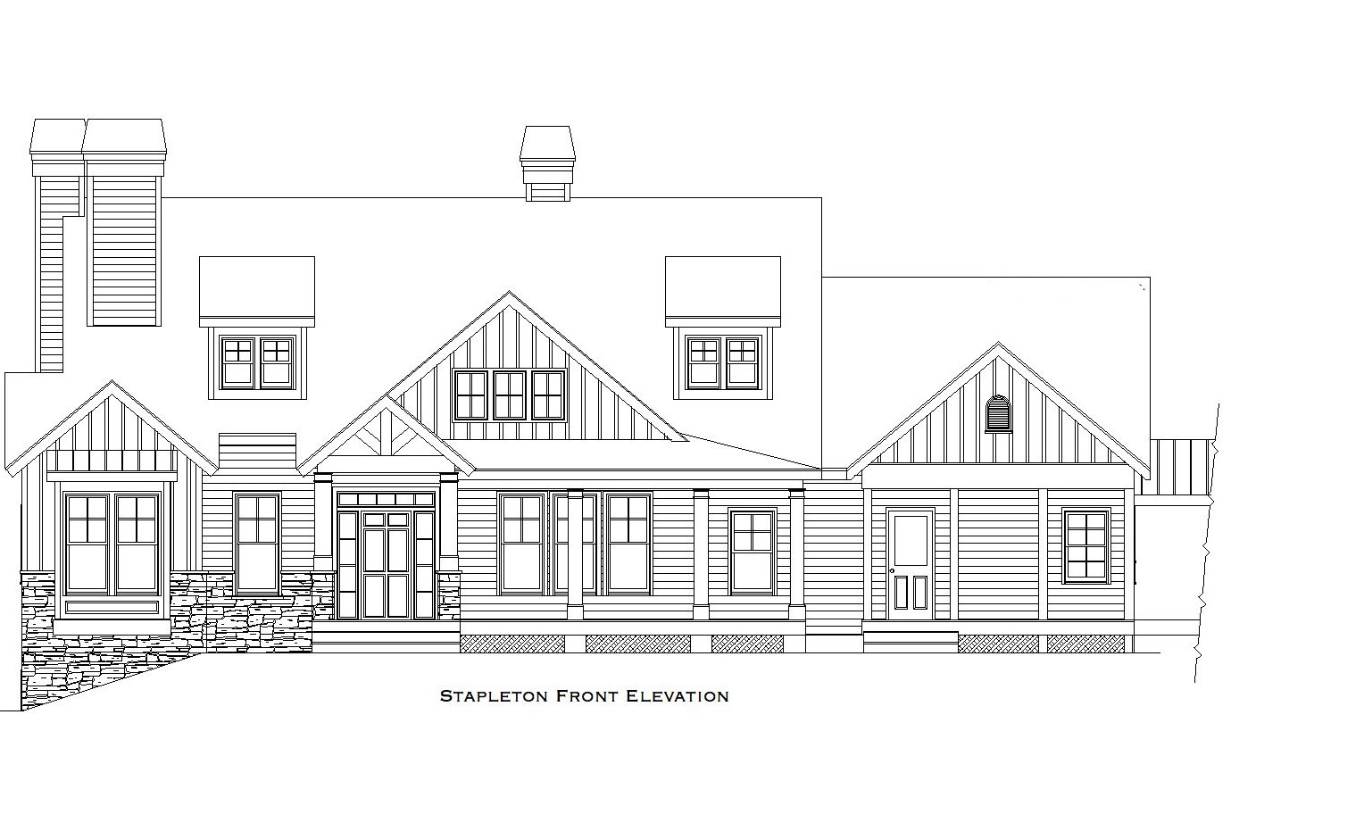 Home Plan Front Elevation of this 3-Bedroom,2919 Sq Ft Plan -163-1063