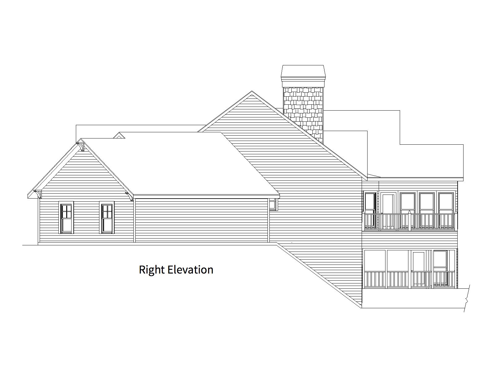 Home Plan Right Elevation of this 3-Bedroom,2962 Sq Ft Plan -163-1066