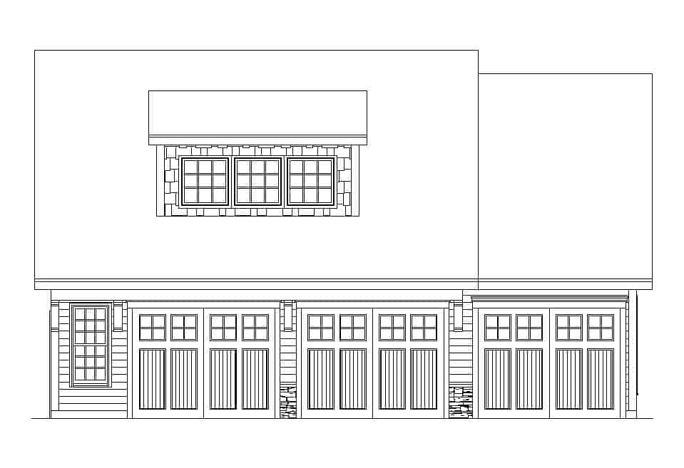 Home Plan Front Elevation of this 0-Bedroom,487 Sq Ft Plan -163-1077