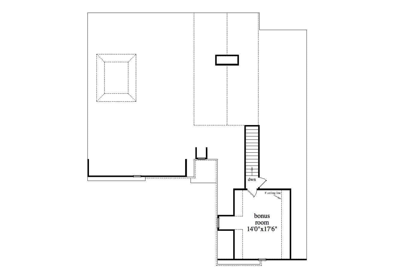 Bonus Room of Ranch Plan #163-1079