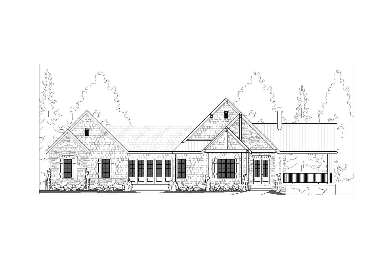 Home Plan Front Elevation of this 3-Bedroom,2665 Sq Ft Plan -163-1082