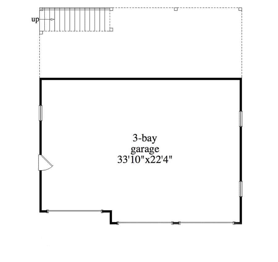 Garage of Garage w/Apartments Plan #163-1085