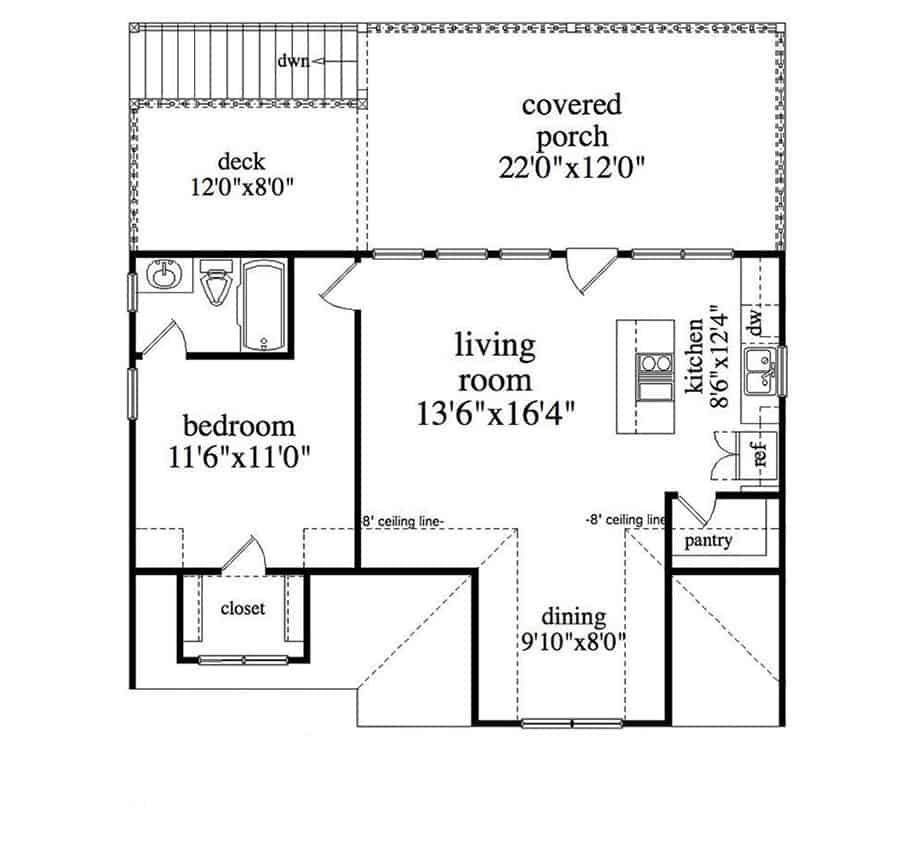 Upper Level of Garage w/Apartments Plan #163-1085