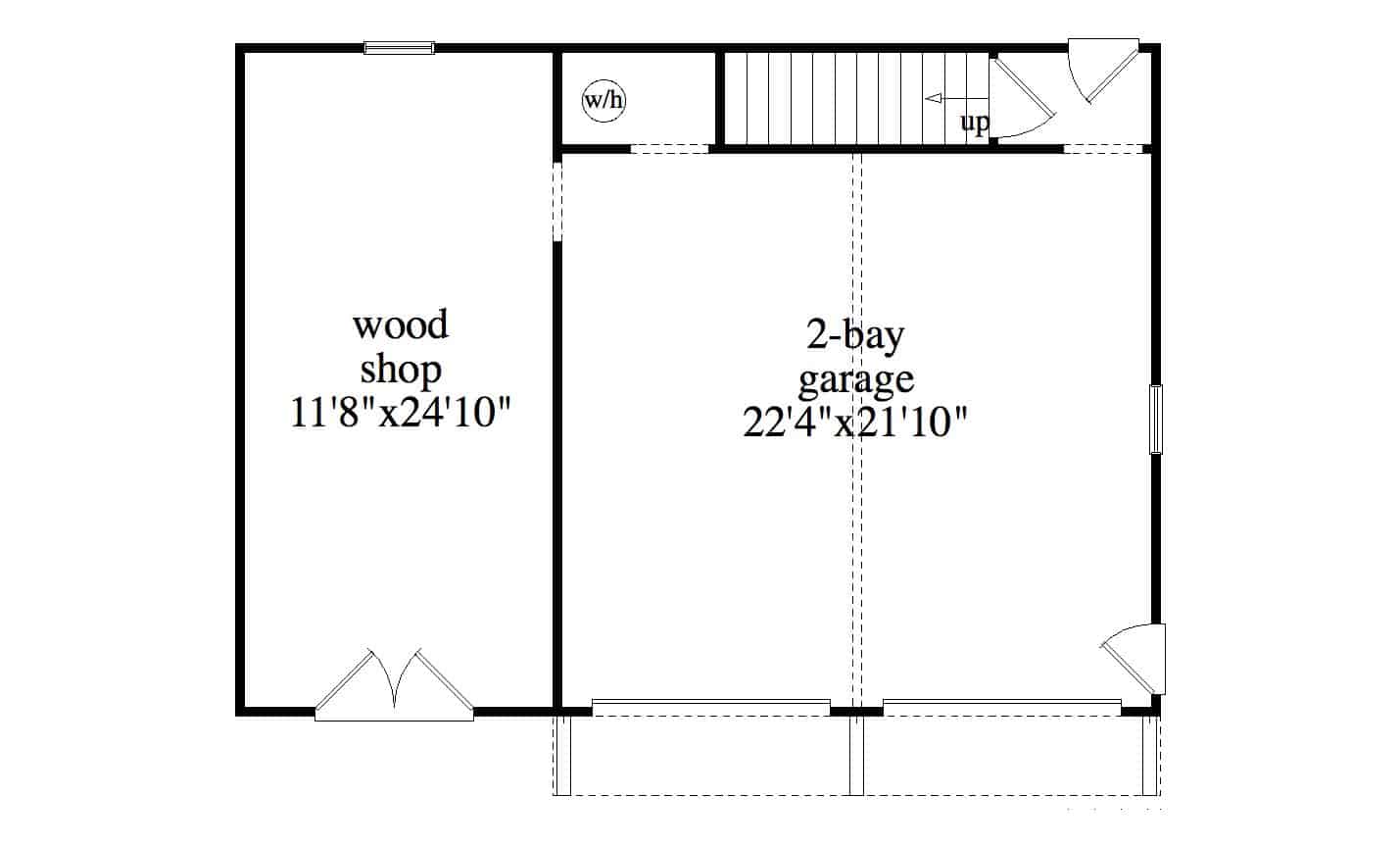 Garage of Garage w/Apartments Plan #163-1086