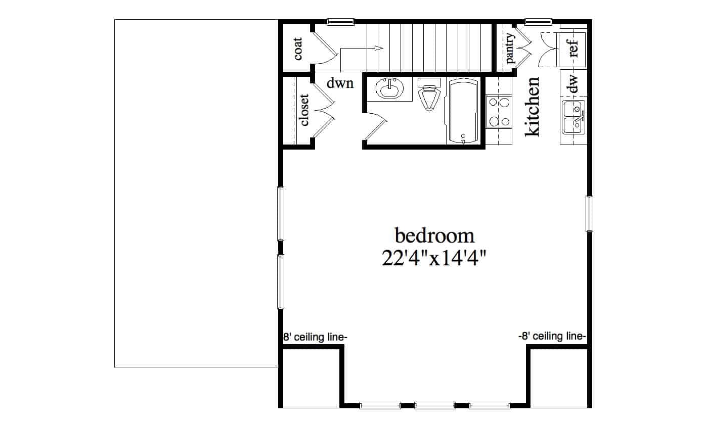 Upper Level of Garage w/Apartments Plan #163-1086