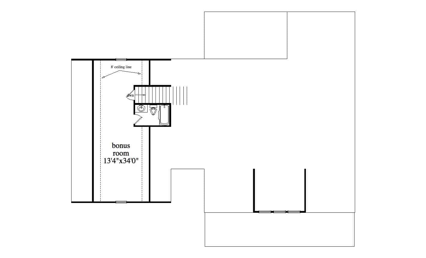 Bonus Room of Ranch Plan #163-1087