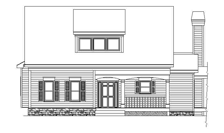 Home Plan Front Elevation of this 2-Bedroom,1963 Sq Ft Plan -163-1088