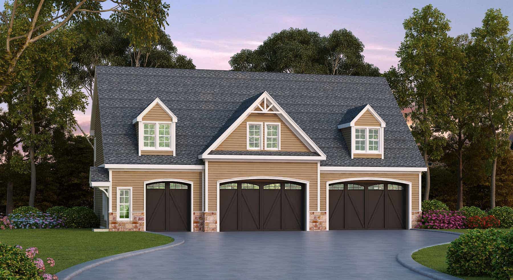 Front View of this 0-Bedroom,2193 Sq Ft Plan -163-1090
