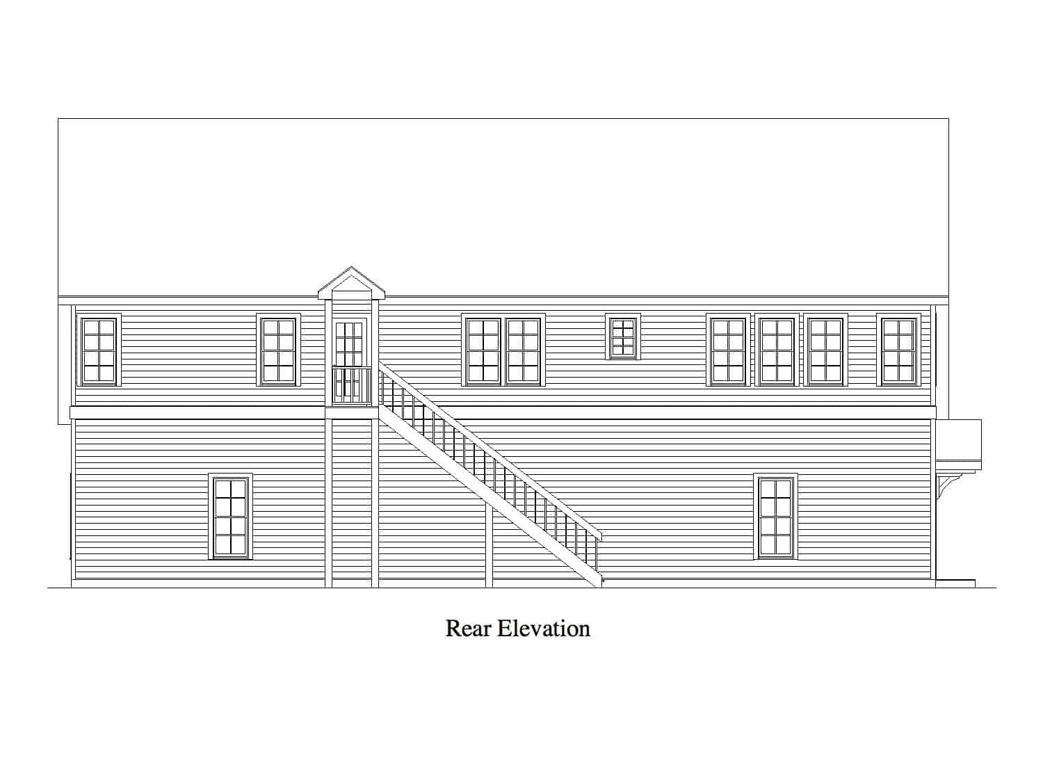 Home Plan Rear Elevation of this 0-Bedroom,2193 Sq Ft Plan -163-1090