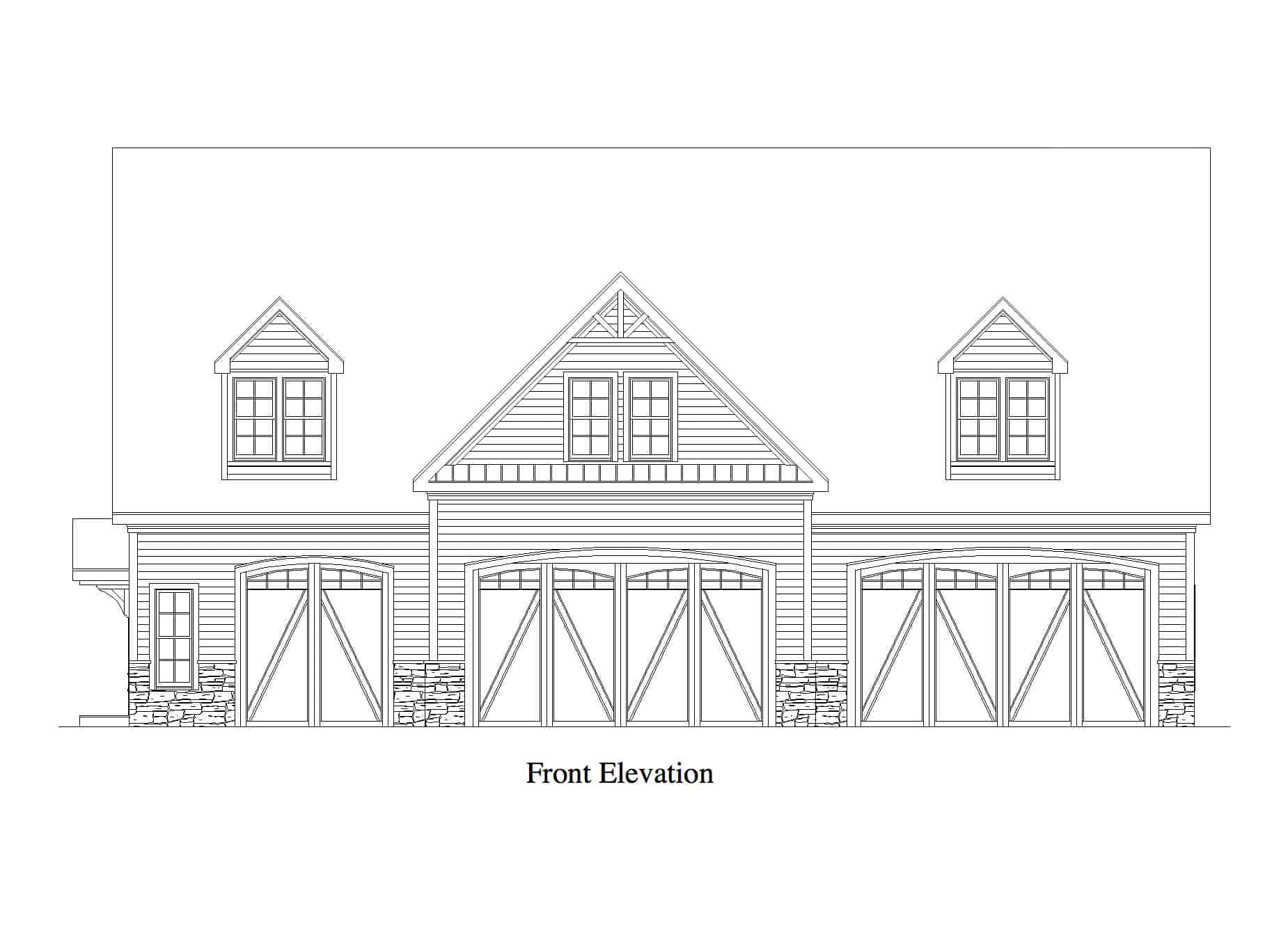 Home Plan Front Elevation of this 0-Bedroom,2193 Sq Ft Plan -163-1090