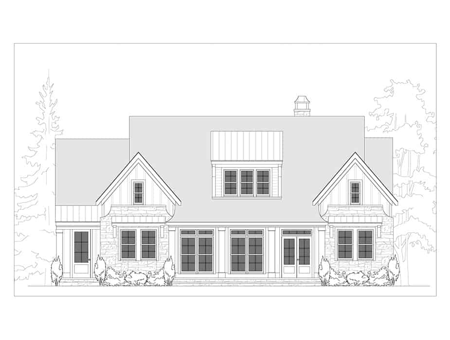 Home Plan Front Elevation of this 3-Bedroom,2920 Sq Ft Plan -163-1096