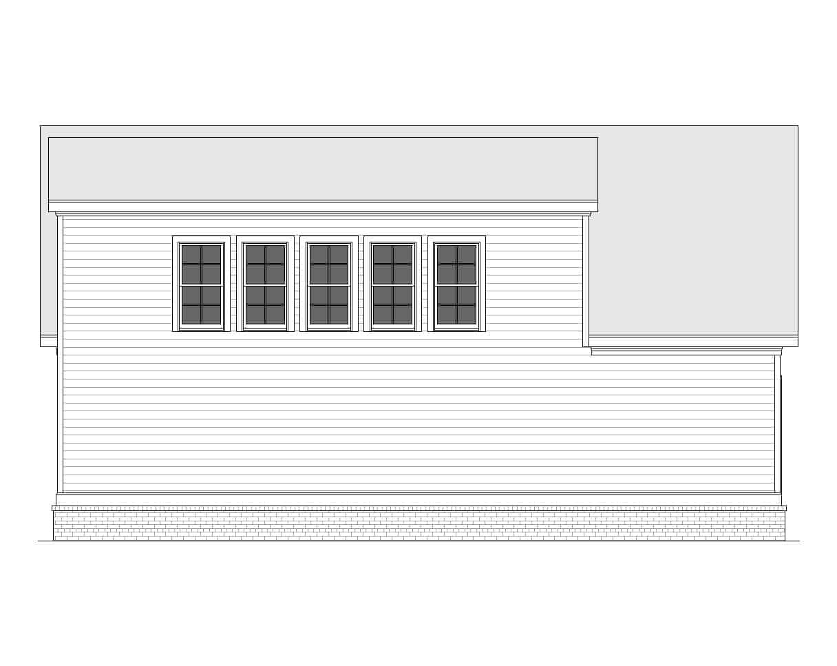 Home Plan Rear Elevation of this 1-Bedroom,760 Sq Ft Plan -163-1097