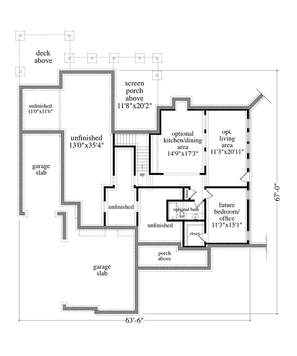 Basement of European Plan #163-1098
