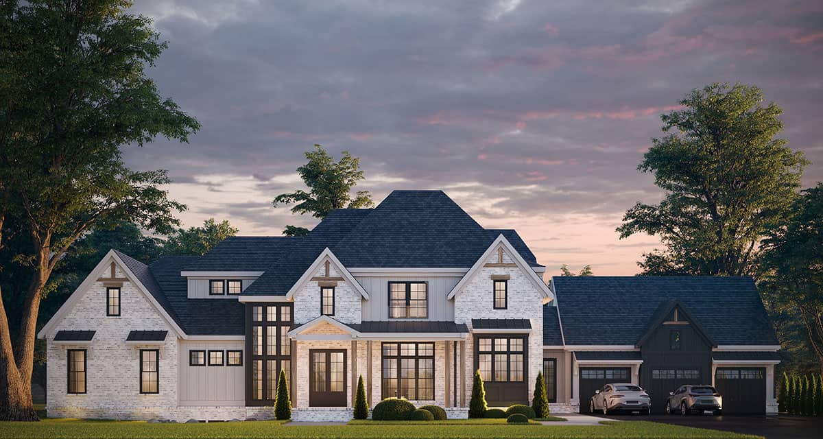 Home at Night of this 4-Bedroom,4380 Sq Ft Plan -163-1102