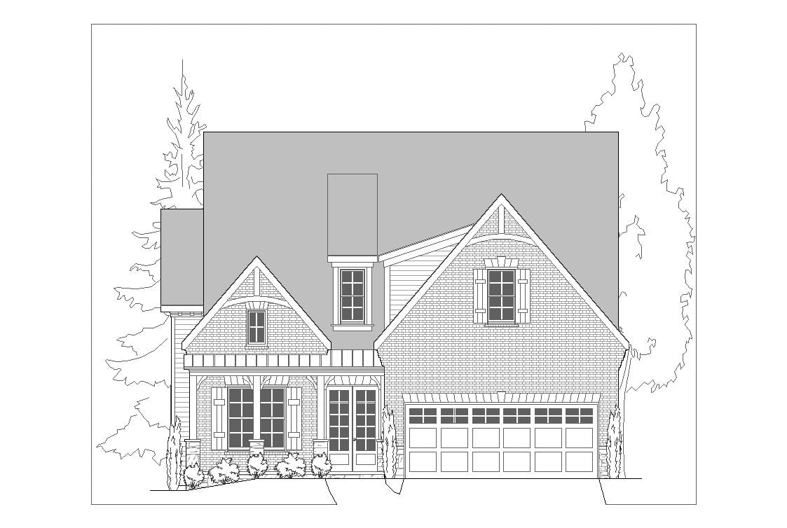 Home Plan Front Elevation of this 4-Bedroom,4005 Sq Ft Plan -163-1104