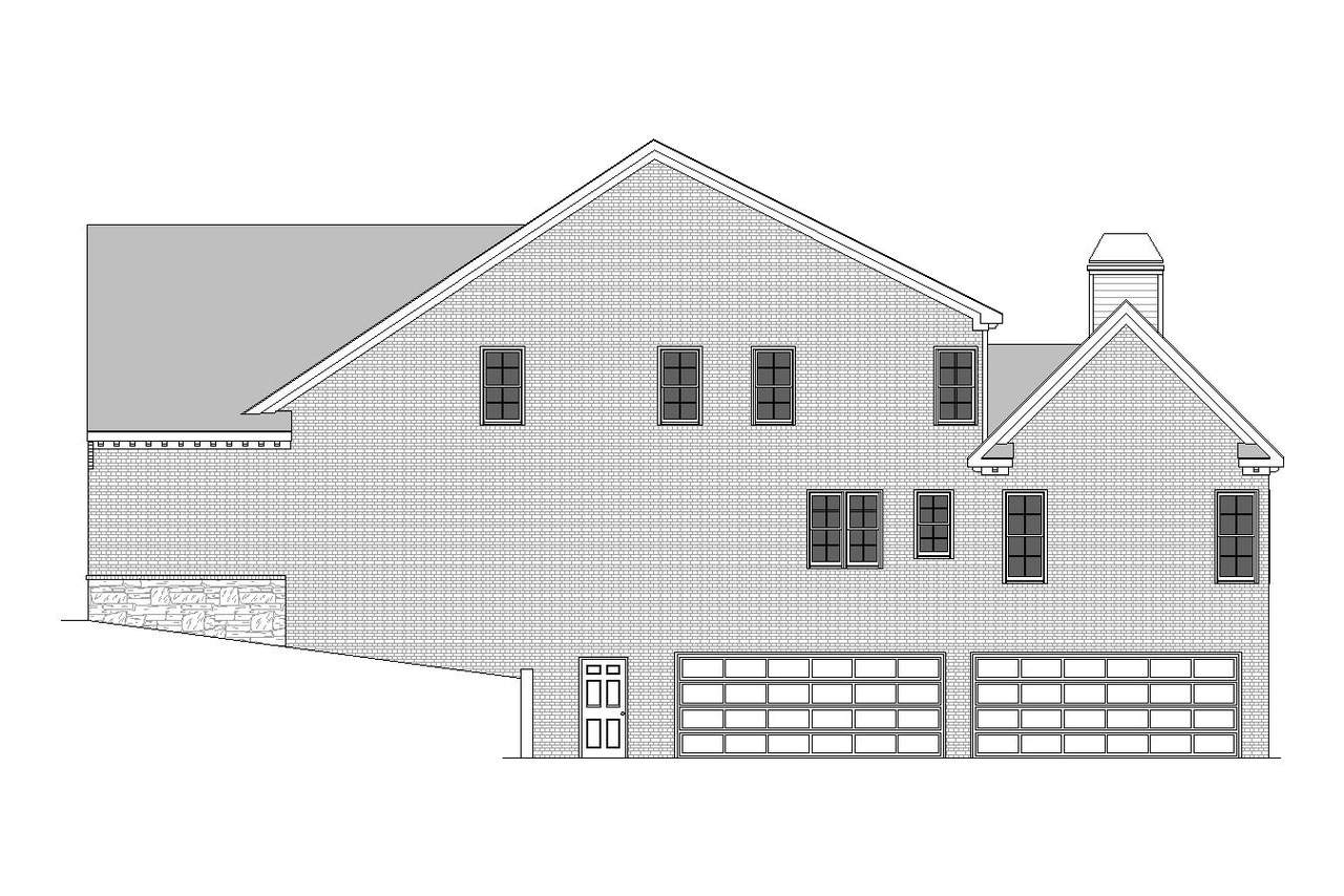 Home Plan Right Elevation of this 4-Bedroom,4005 Sq Ft Plan -163-1104