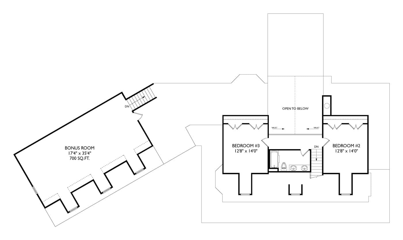 Upper Level of Cape Cod Plan #163-1105
