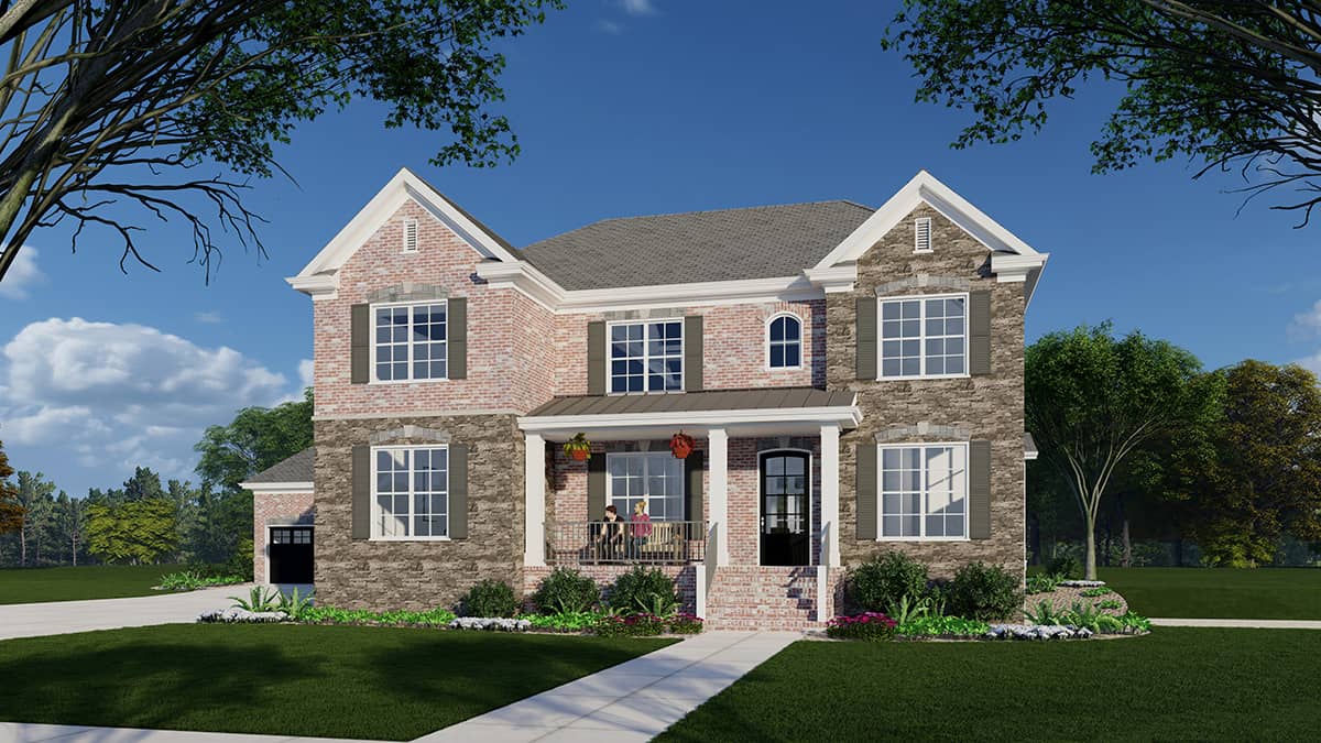 Front View of this 5-Bedroom,4560 Sq Ft Plan -163-1106