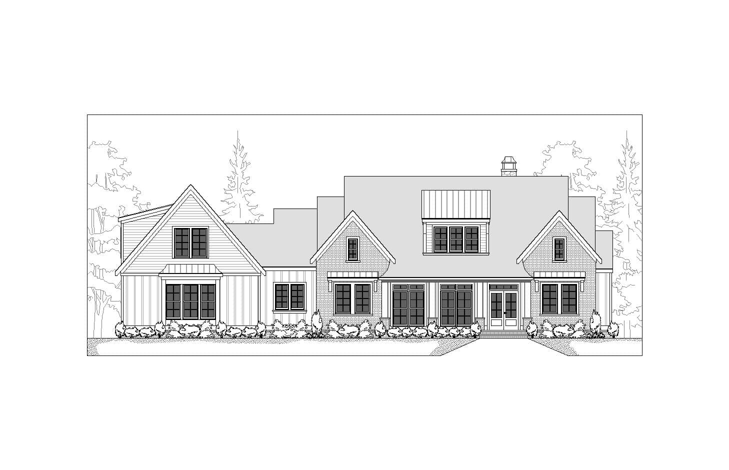 Home Plan Front Elevation of this 3-Bedroom,2365 Sq Ft Plan -163-1107
