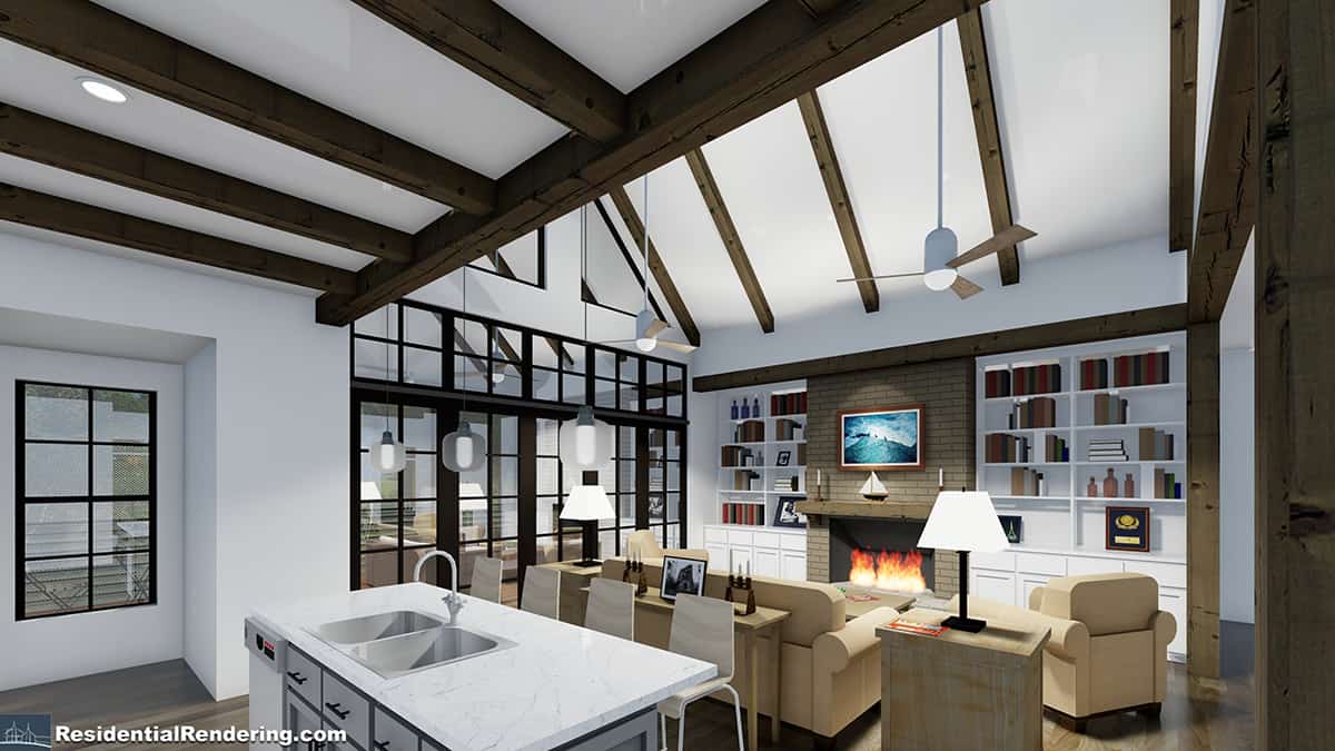 Kitchen: Kitchen Island of this 3-Bedroom,2365 Sq Ft Plan -163-1107