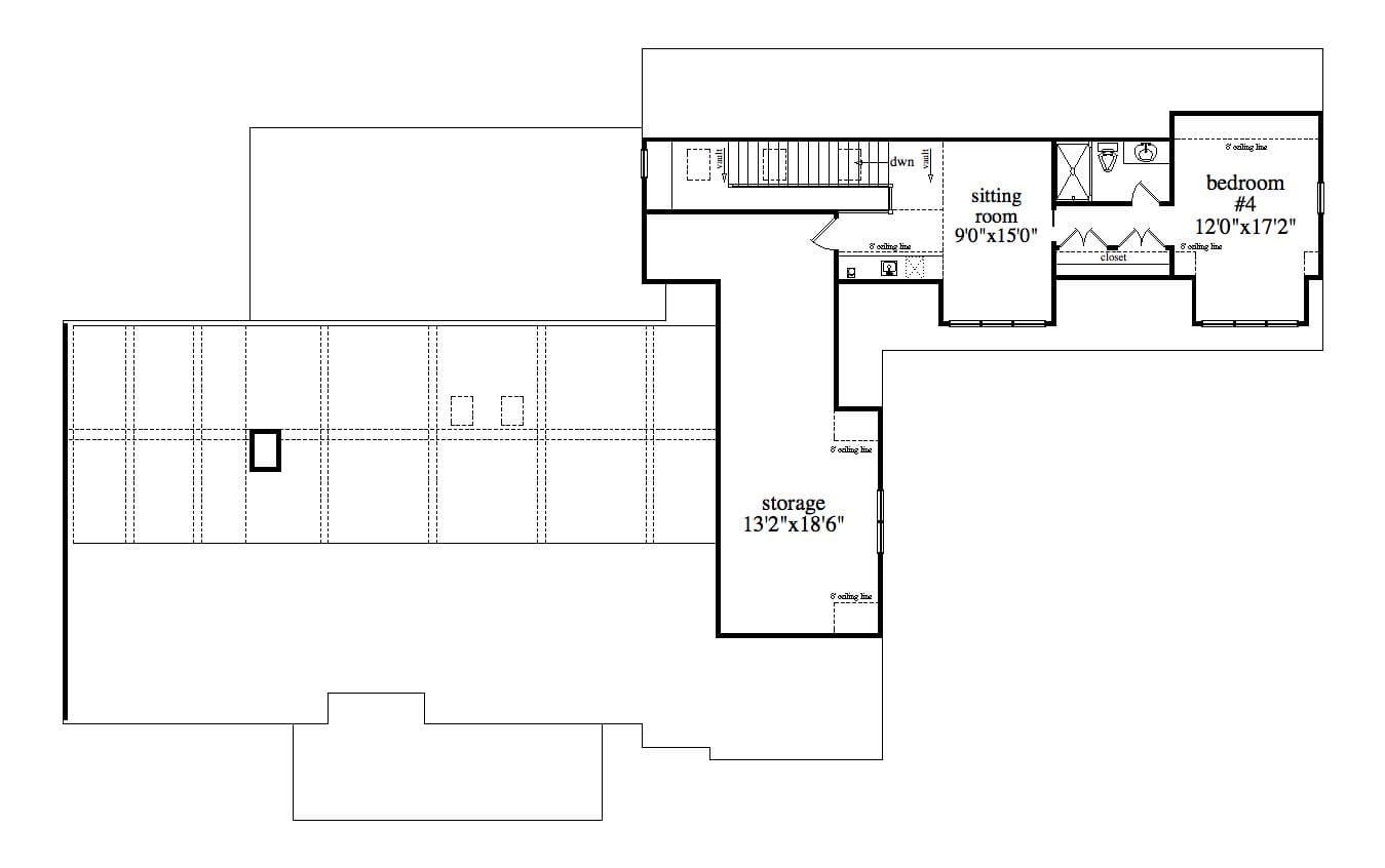 Upper Level of Ranch Plan #163-1109