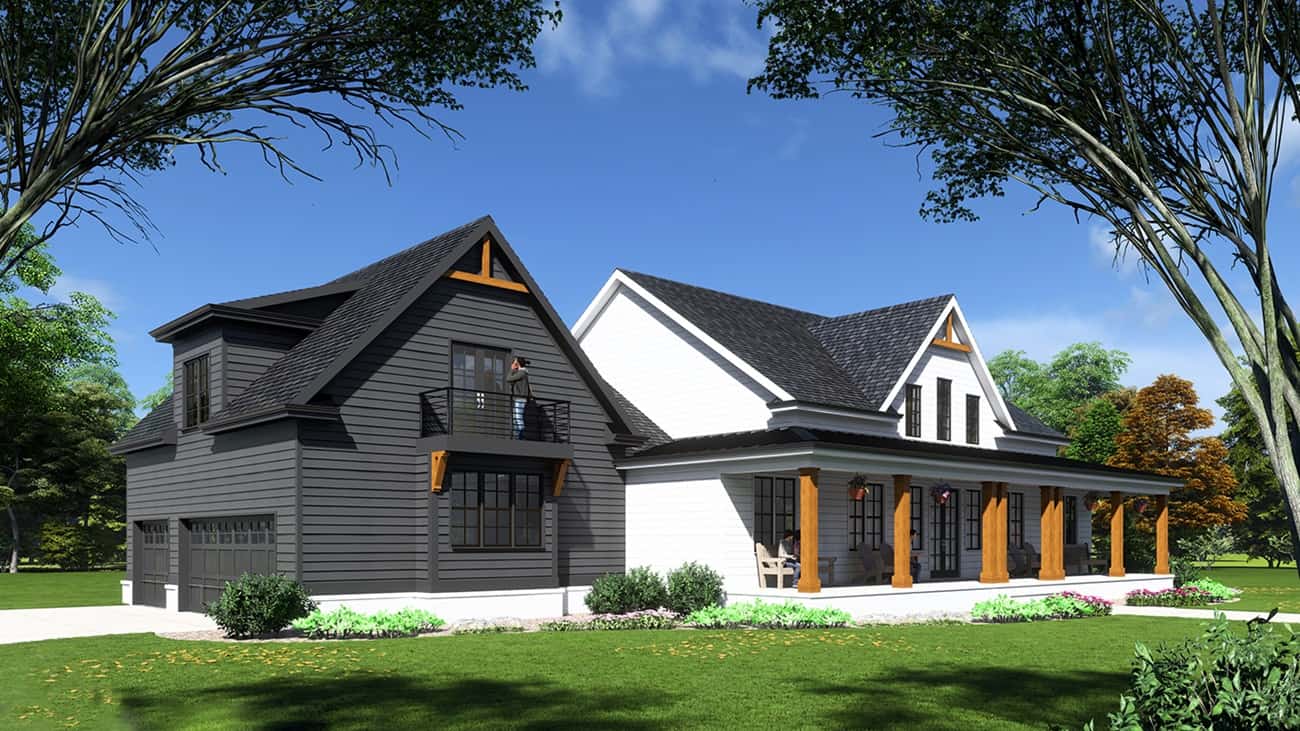 Left Side View of this 3-Bedroom,3535 Sq Ft Plan -163-1110