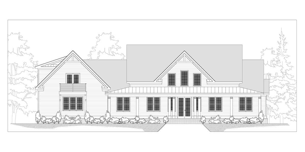 Home Plan Front Elevation of this 3-Bedroom,3535 Sq Ft Plan -163-1110
