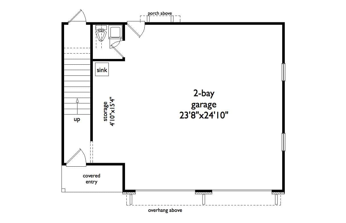 Garage of Garage w/Apartments Plan #163-1111