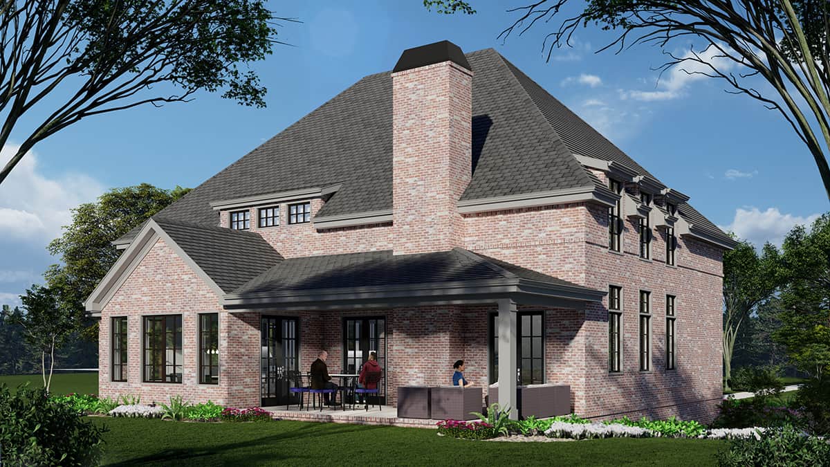 Rear View of this 4-Bedroom,4175 Sq Ft Plan -163-1112