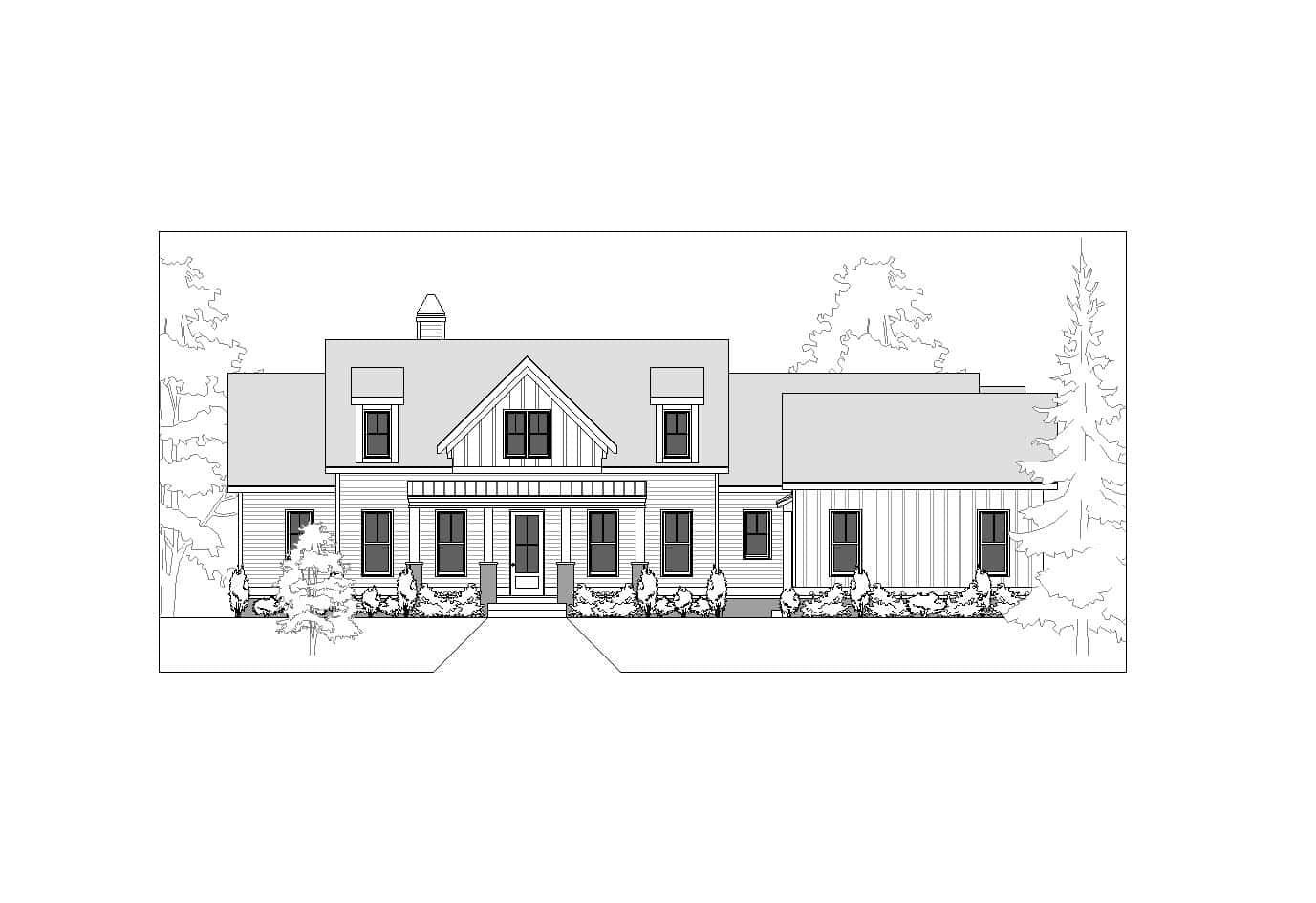 Home Plan Front Elevation of this 3-Bedroom,2435 Sq Ft Plan -163-1113