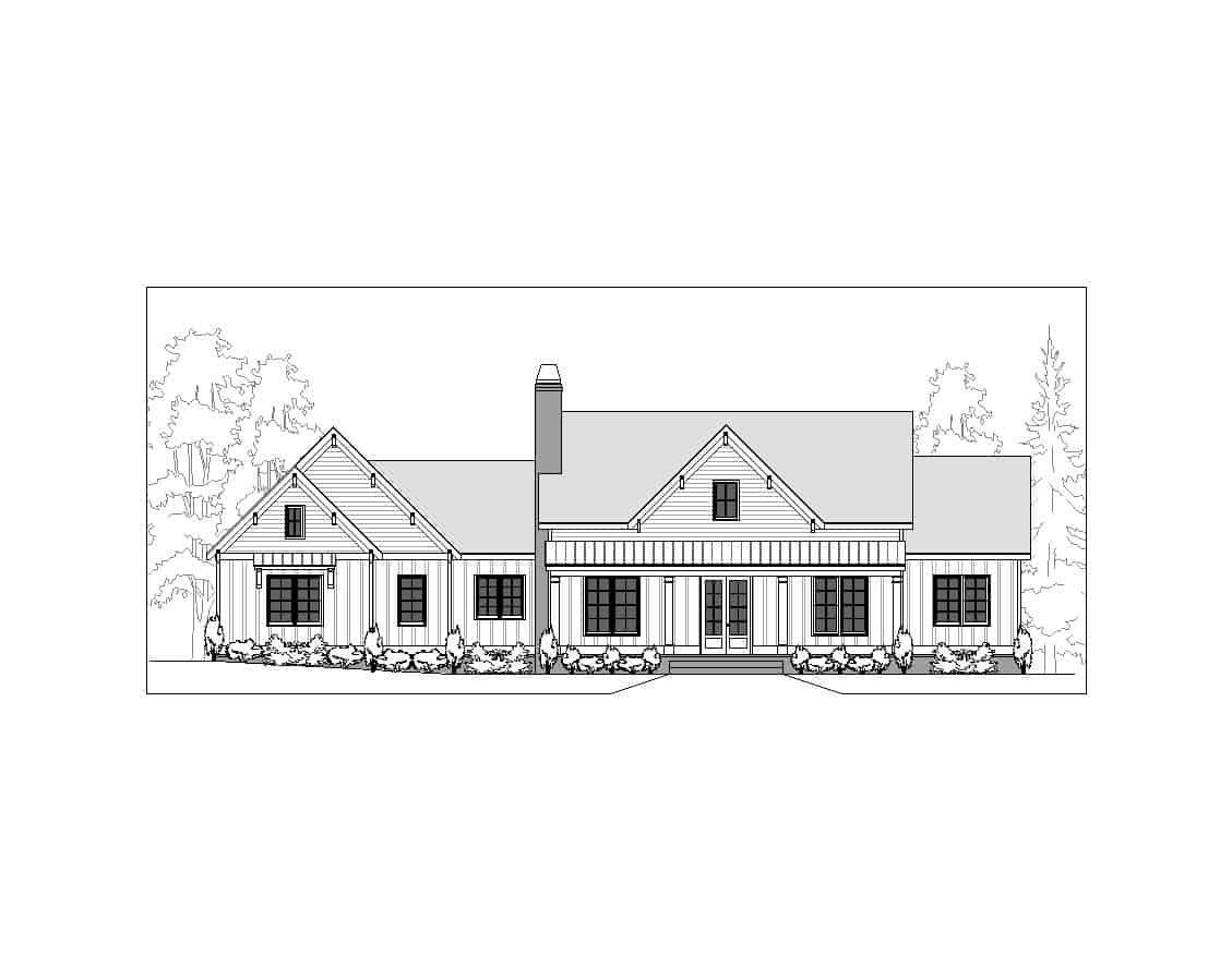 Home Plan Front Elevation of this 3-Bedroom,2180 Sq Ft Plan -163-1115