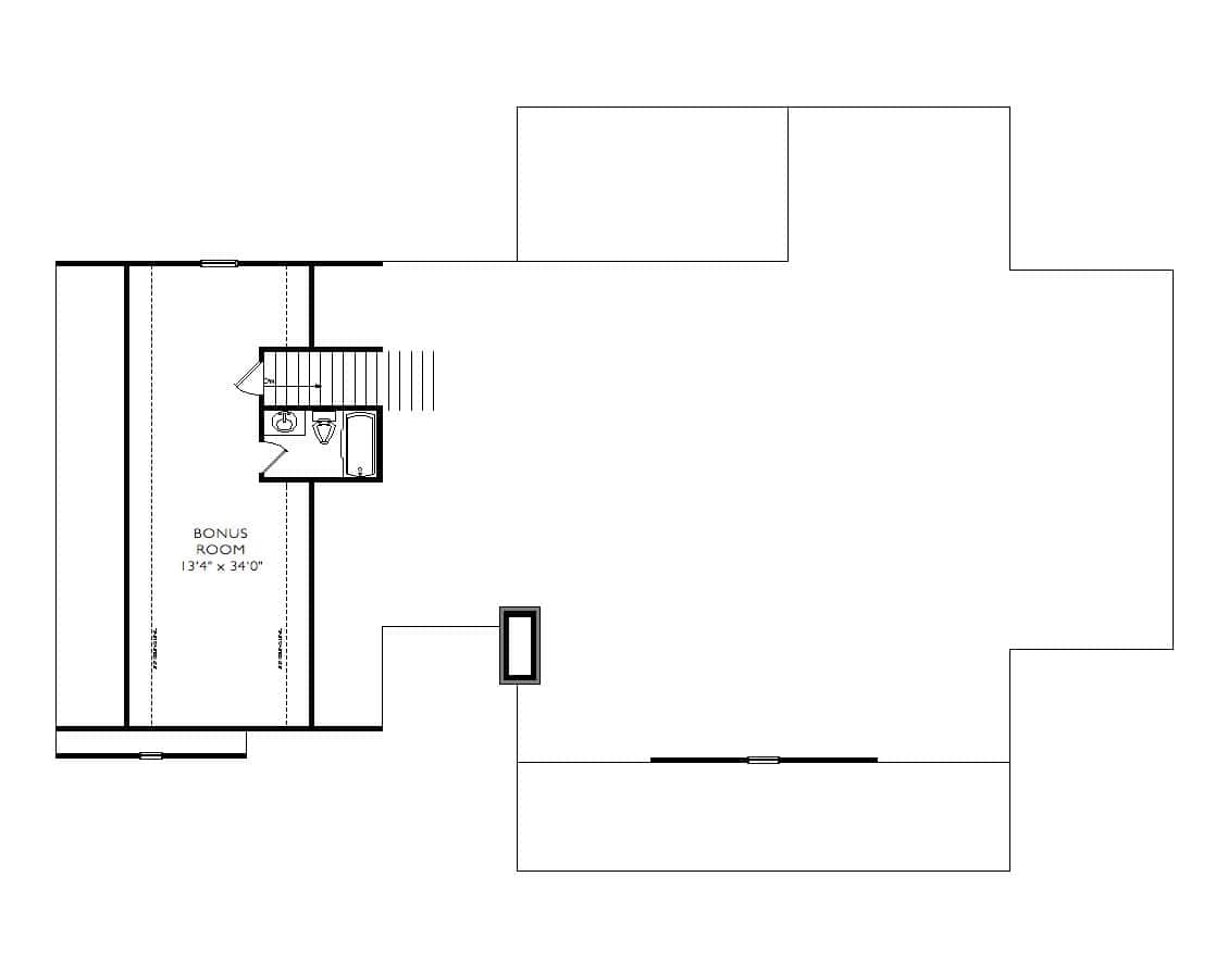 Bonus Room of Modern Farmhouse Plan #163-1115