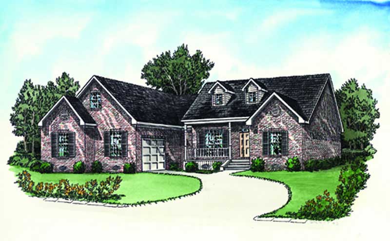Color Rendering of this house plan