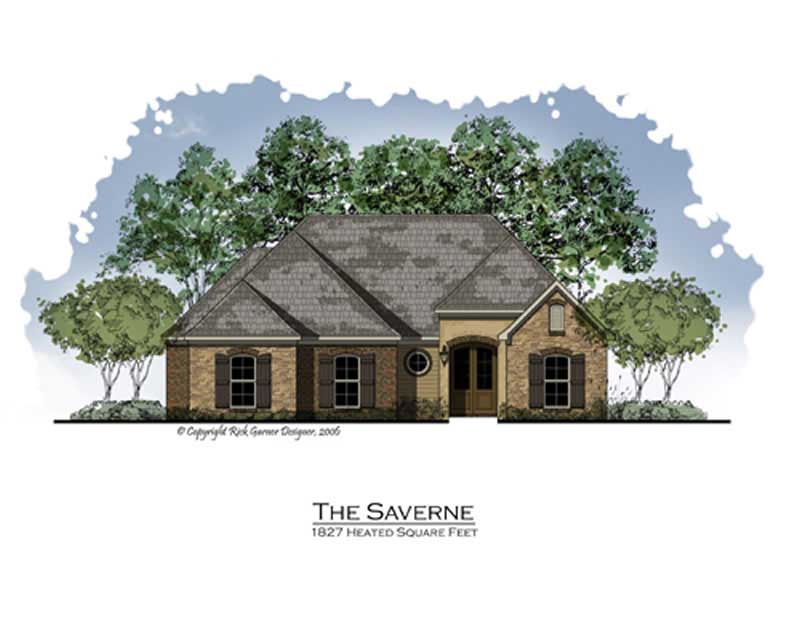 Color Rendering of this house plan