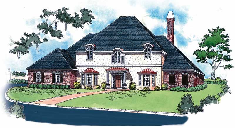 European Houseplans color rendering.