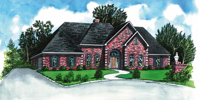 European Houseplans front elevation.
