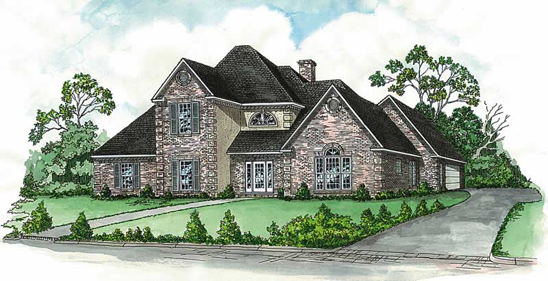Georgian Home Plans Front Elevation.