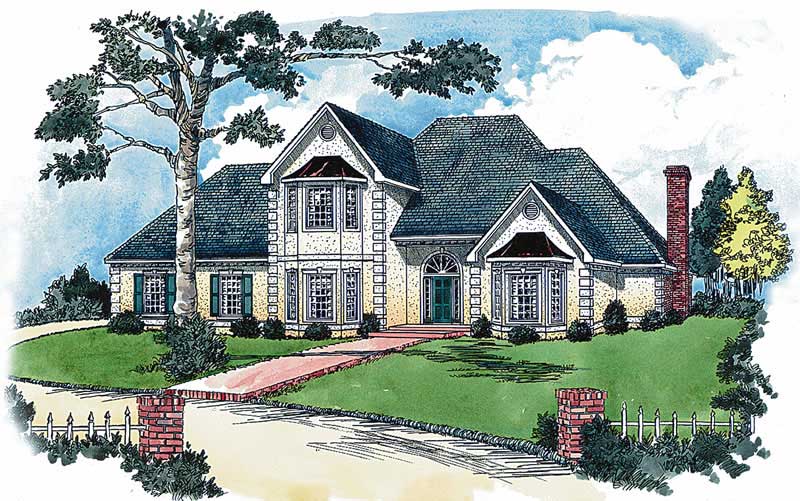 European Homeplans front elevation.