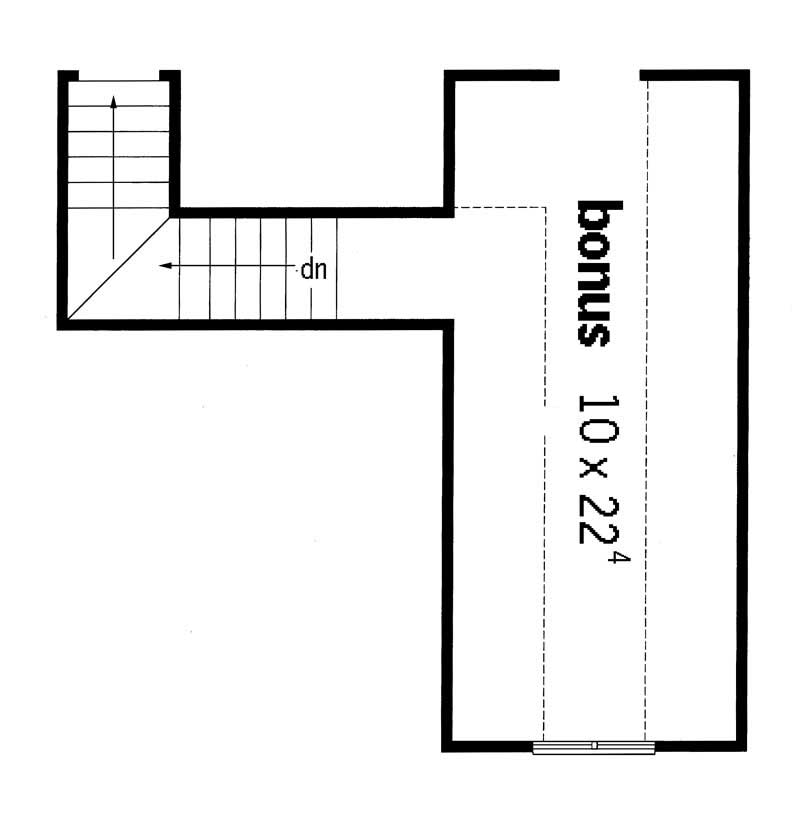 Floor Plan Second Story of Country Plan #164-1213