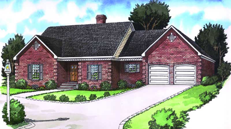 Color Rendering of this house plan