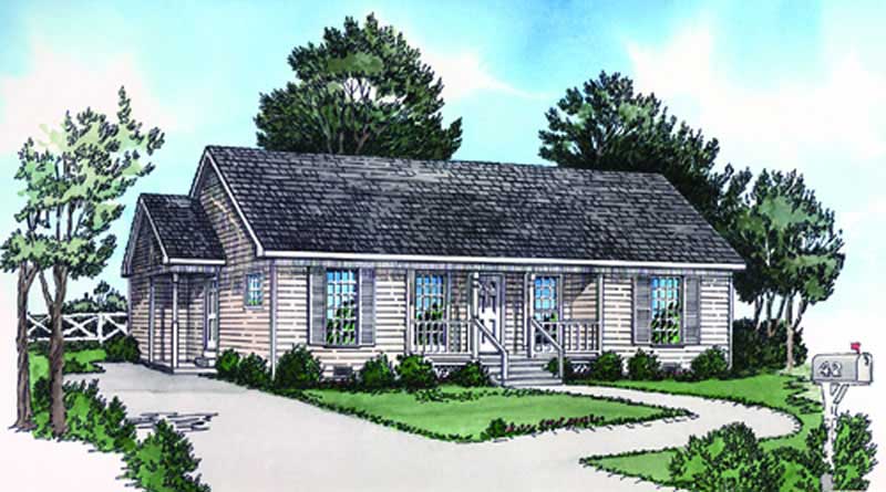 Color Rendering of this house plan