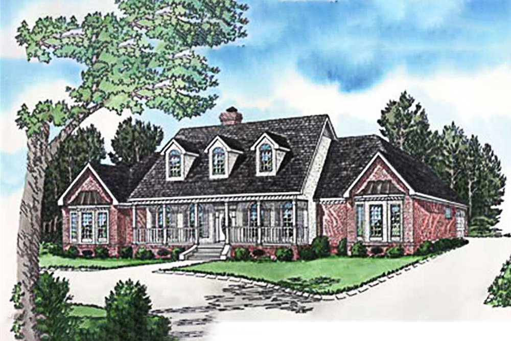 Country home (ThePlanCollection: #164-1243)