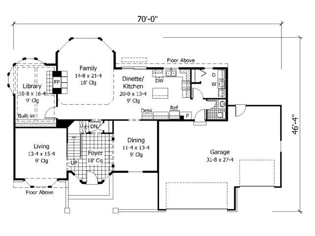 Floor Plan Fifth Story of Victorian Plan #165-1005