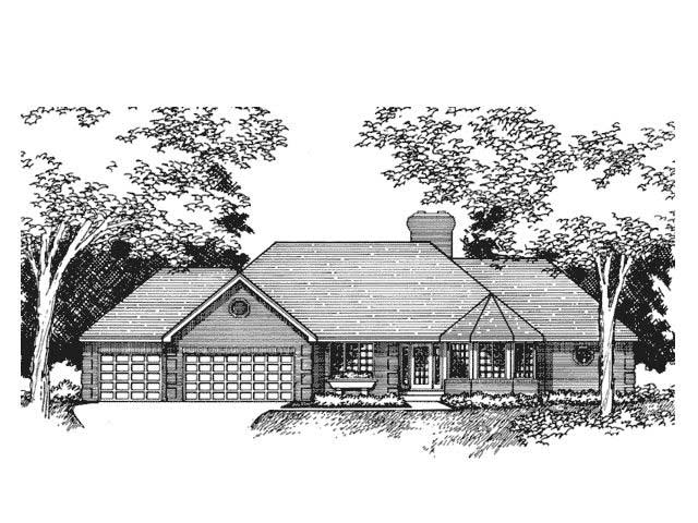 Home Plan Front Elevation of this 3-Bedroom,3384 Sq Ft Plan -165-1010