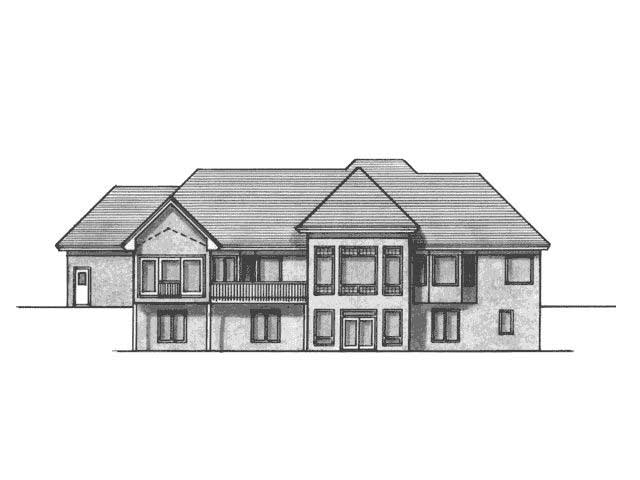 Home Plan Rear Elevation of this 4-Bedroom,4852 Sq Ft Plan -165-1015
