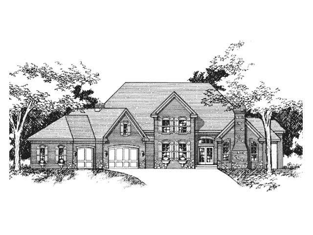 European House Plans CLS-3500 front elevation.